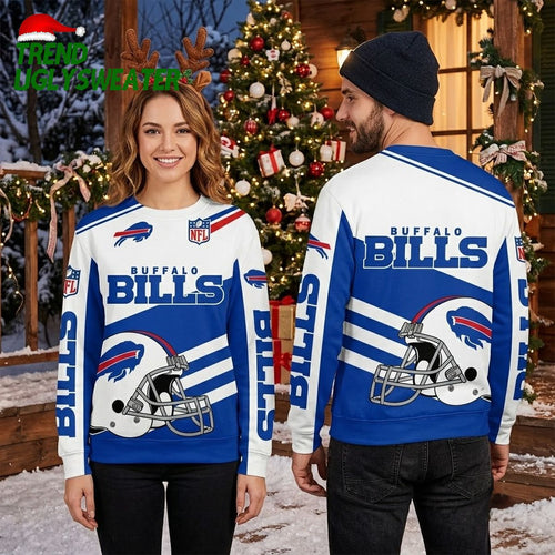 Buffalo Bills Football Helmet Logo Ugly Christmas Sweater