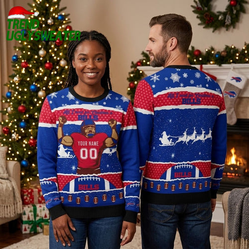 Buffalo Bills Football Player Christmas Ugly Christmas Sweater