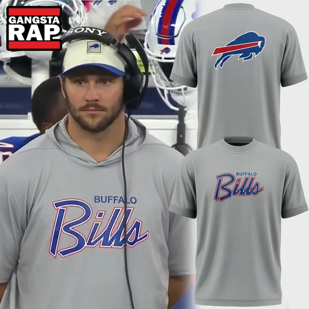 Buffalo Bills Grey Script Logo 2026 Hoodie T-Shirt