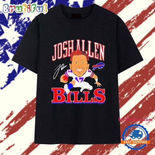 Buffalo Bills Josh Allen Caricature Signature 2025 T Shirt