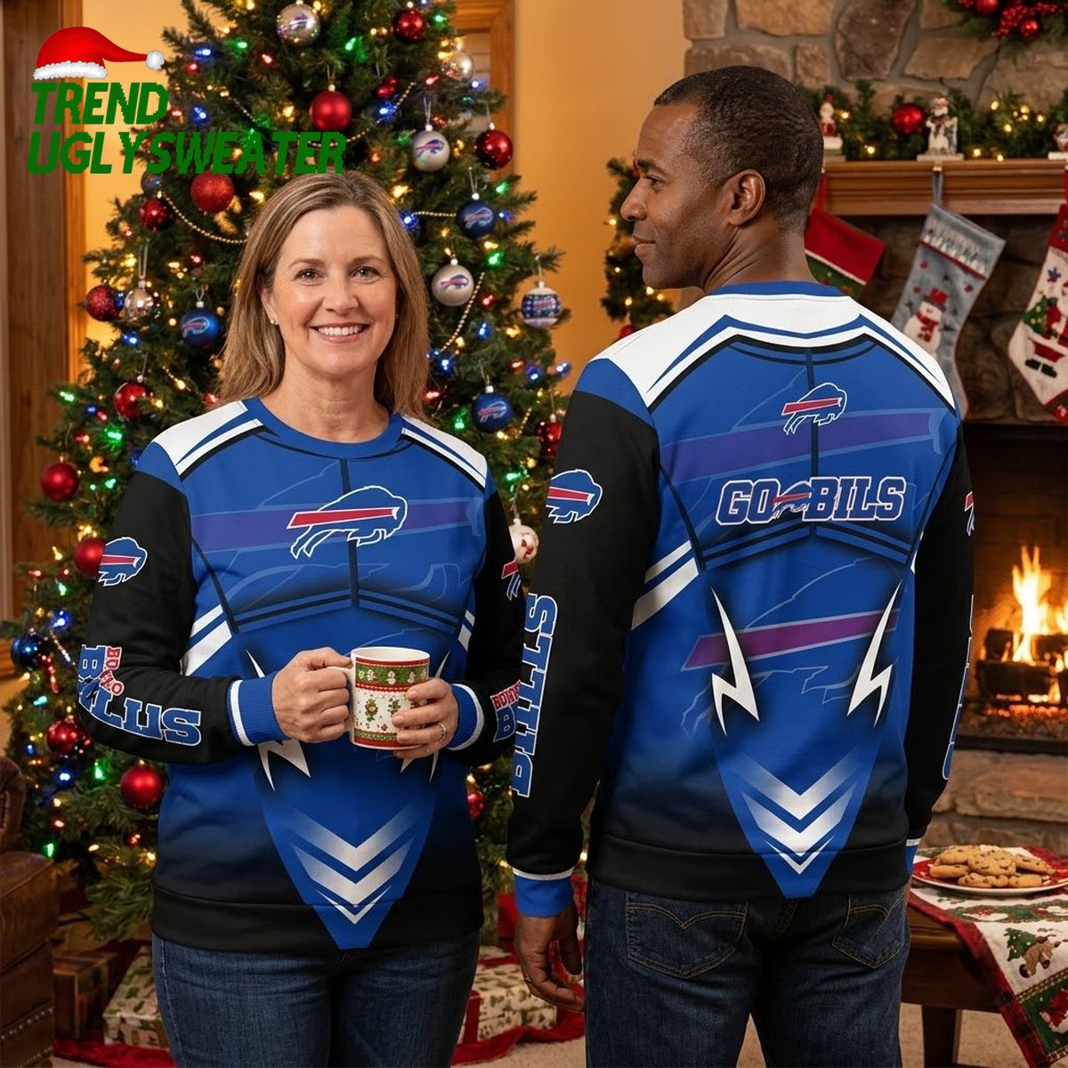 Buffalo Bills Lightning Bolt Logo Go Bills Sweatshirt