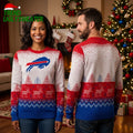 Buffalo Bills Logo Reindeer Pattern Ugly Christmas Sweater