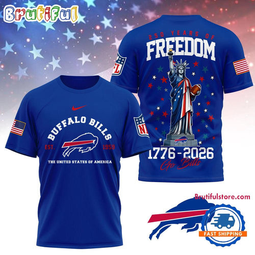 Buffalo Bills NFL 250 Years of American Freedom Limited Edition 3D Shirt