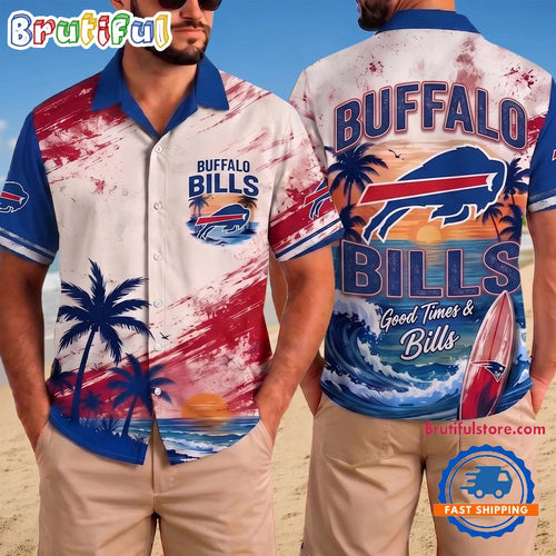 Buffalo Bills NFL Beach Vibes Team Summer Hawaiian Shirt