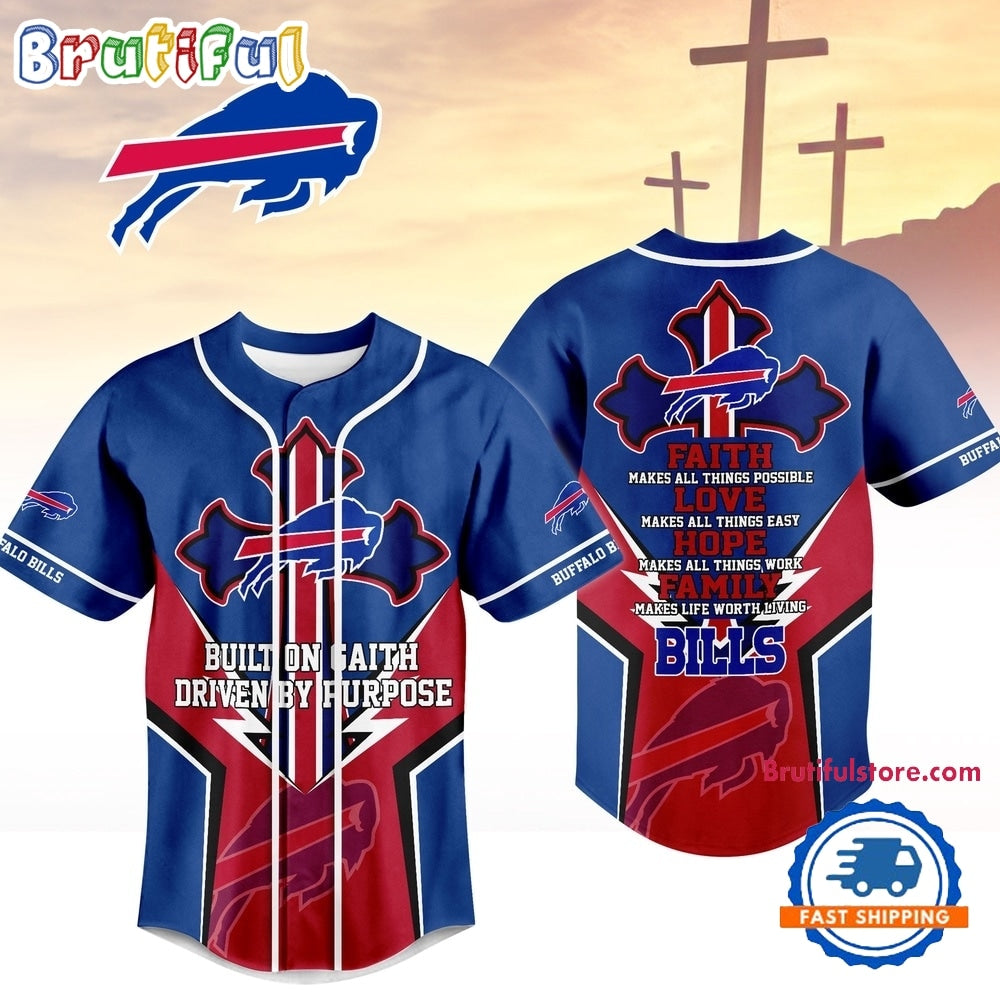 Buffalo Bills NFL Blessed Beyond The Score Baseball Jersey