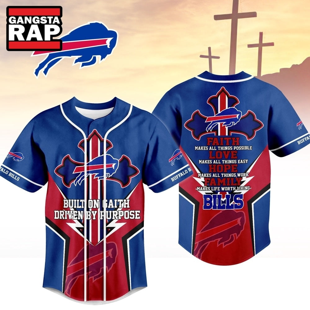 Buffalo Bills NFL Blessed Beyond The Score Baseball Jersey