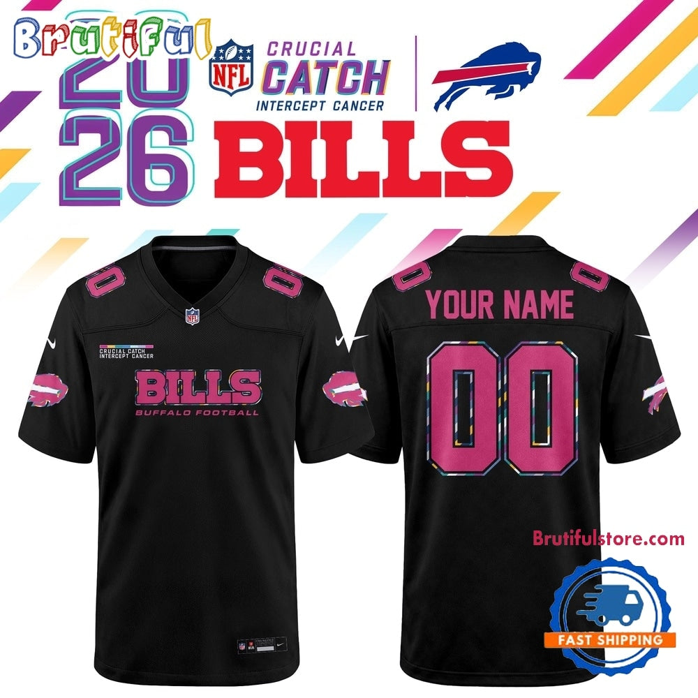 Buffalo Bills NFL Crucial Catch 2026 Black Limited Edition Football Jersey