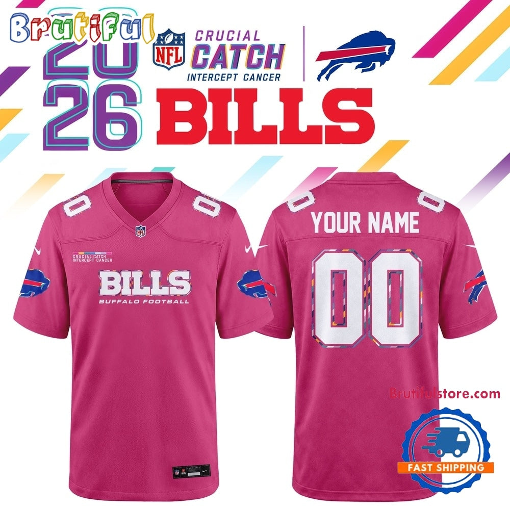 Buffalo Bills NFL Crucial Catch 2026 Pink Limited Edition Football Jersey