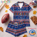 Buffalo Bills NFL Harvest Huddle Short Sleeve Pajamas Set