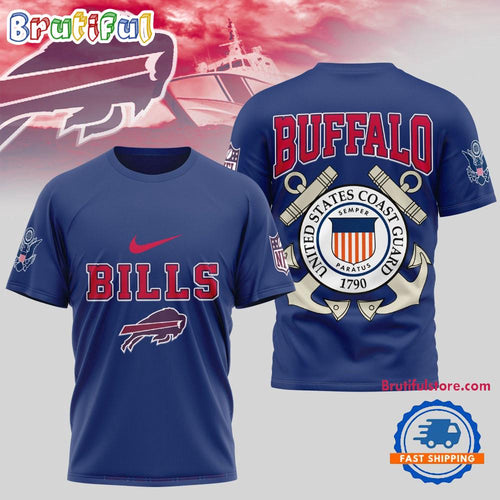 Buffalo Bills NFL United States Coast Guard Limited 3D Shirt