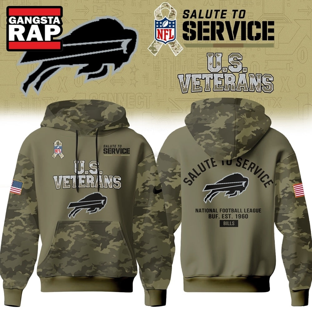 Buffalo Bills NFL US Veterans Salute To Service 2026 Hoodie Shirt, Football New Design Shirt