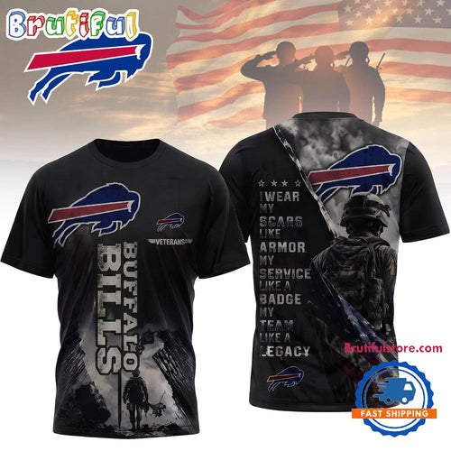 Buffalo Bills NFL Veterans Legacy Team New Design 3D Shirt