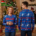 Buffalo Bills Pixel Helmet And Reindeer Ugly Christmas Sweater