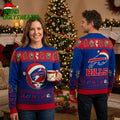 Buffalo Bills Santa Hat Logo Grateful Dead Ugly Christmas Sweater