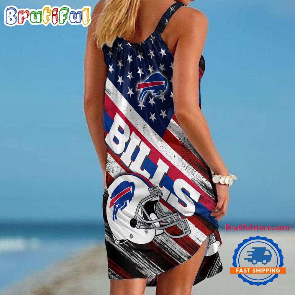Buffalo Bills USA Independence Day Women’s Summer Beach Sling Dress