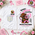 Buffalo Wild Wings Breast Cancer Awareness White Shirt