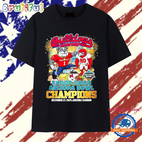 Bulldogs Fresno State 2025 Snoop Dogg Arizona Bowl Champions mascot T Shirt
