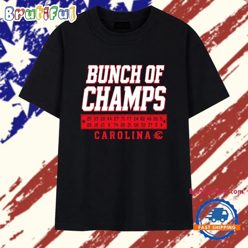 Bunch of Champs Carolina Hurricanes Roster Numbers T Shirt