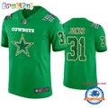 Byron Jones Dallas Cowboys #31 Jersey St. Patricks Day Kelly Green Lucky Football Jersey