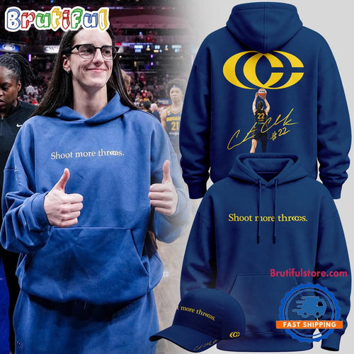 Caitlin Clark Shoot More Threes Logo and Signatures 2026 New Design Hoodie