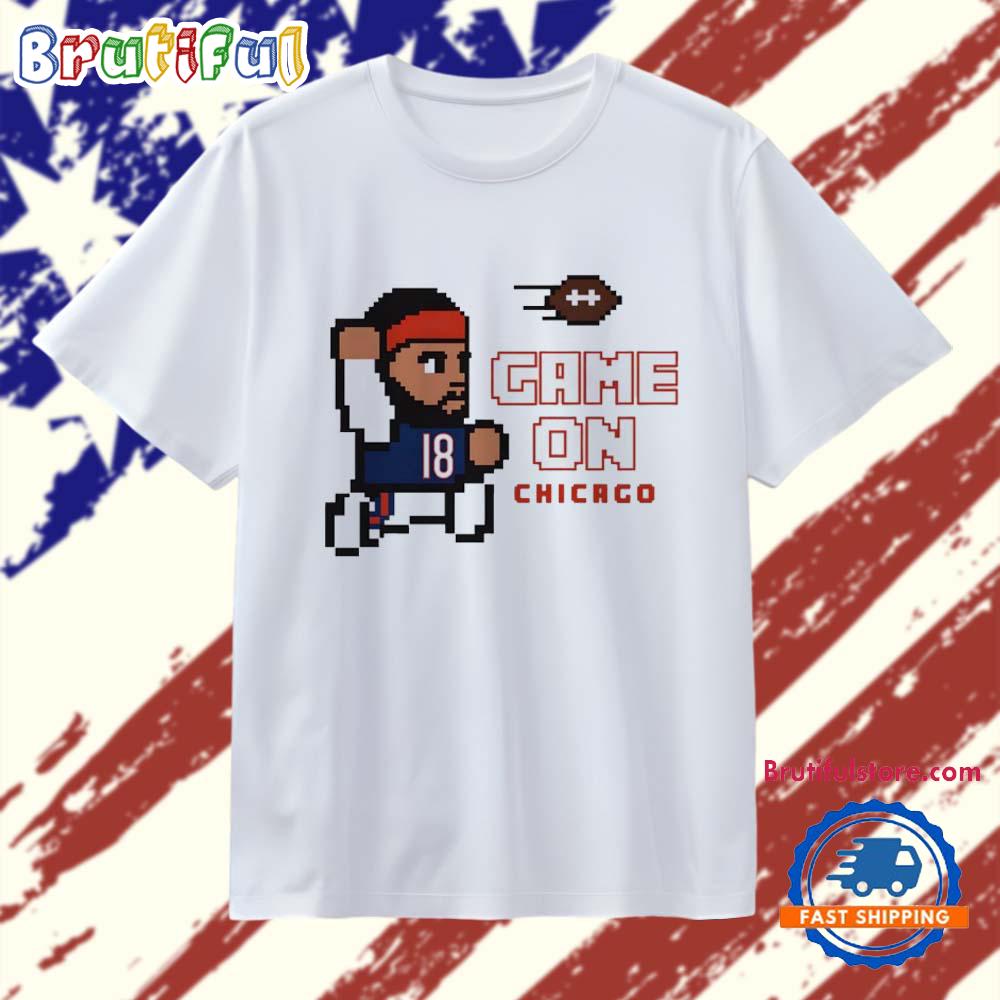 Caleb Williams Game On Chicago Bears 8 bit T Shirt
