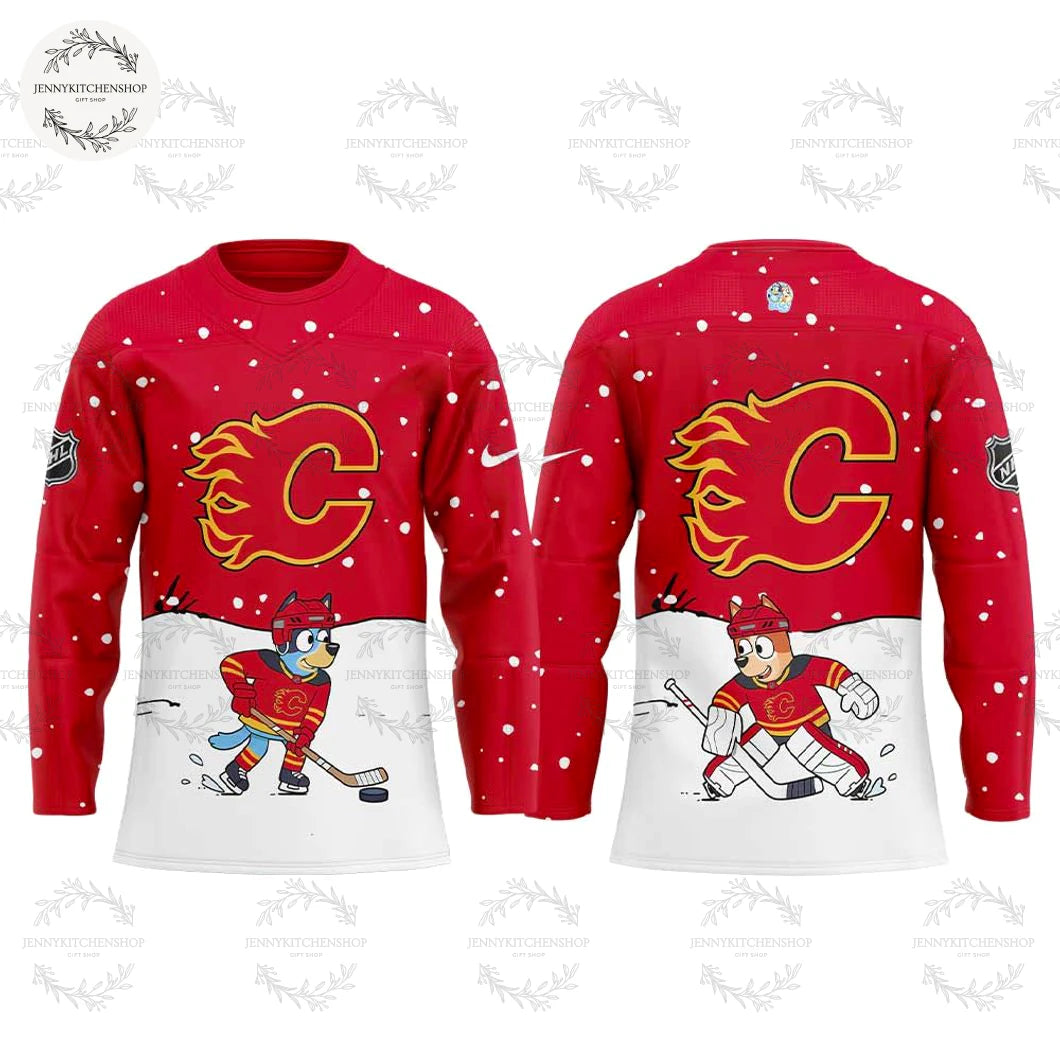 Calgary Flames 2025 Bluey And Bingo New Jersey