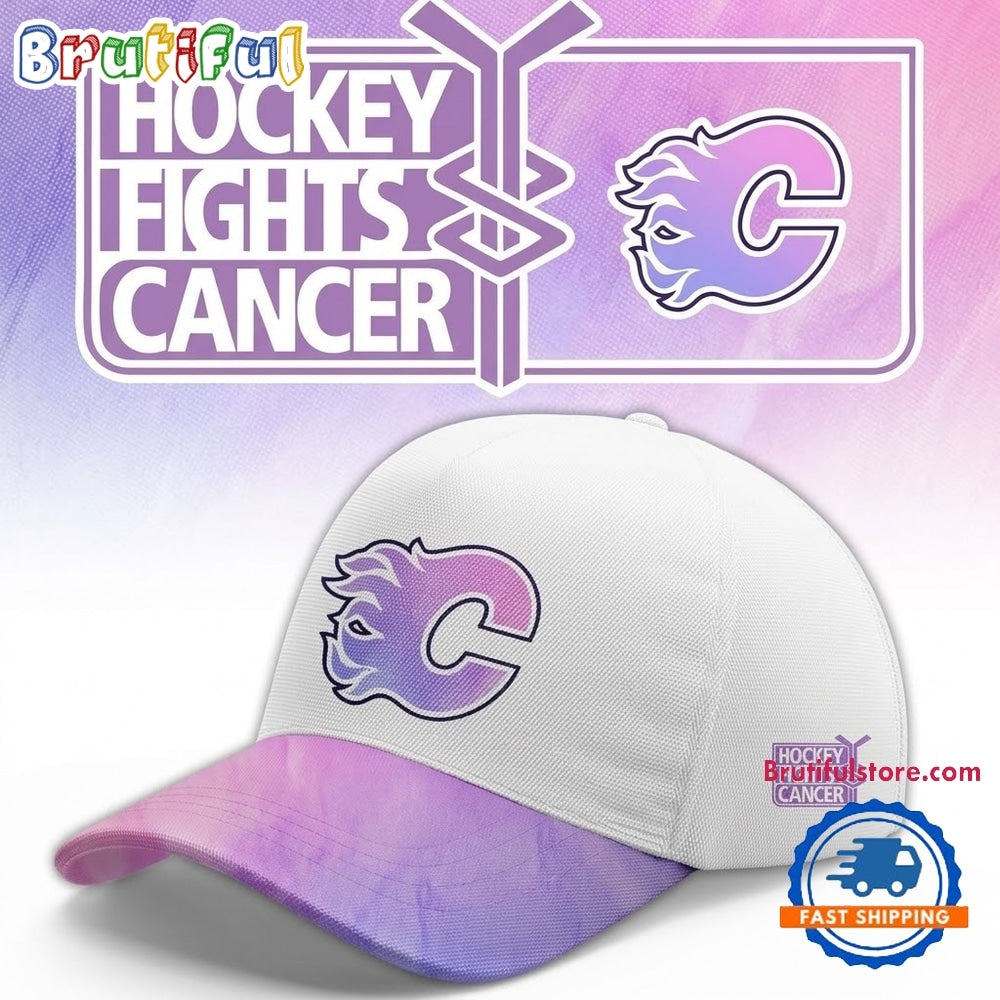 Calgary Flames Hockey Fights Cancer Limited Edition 2026 Cap