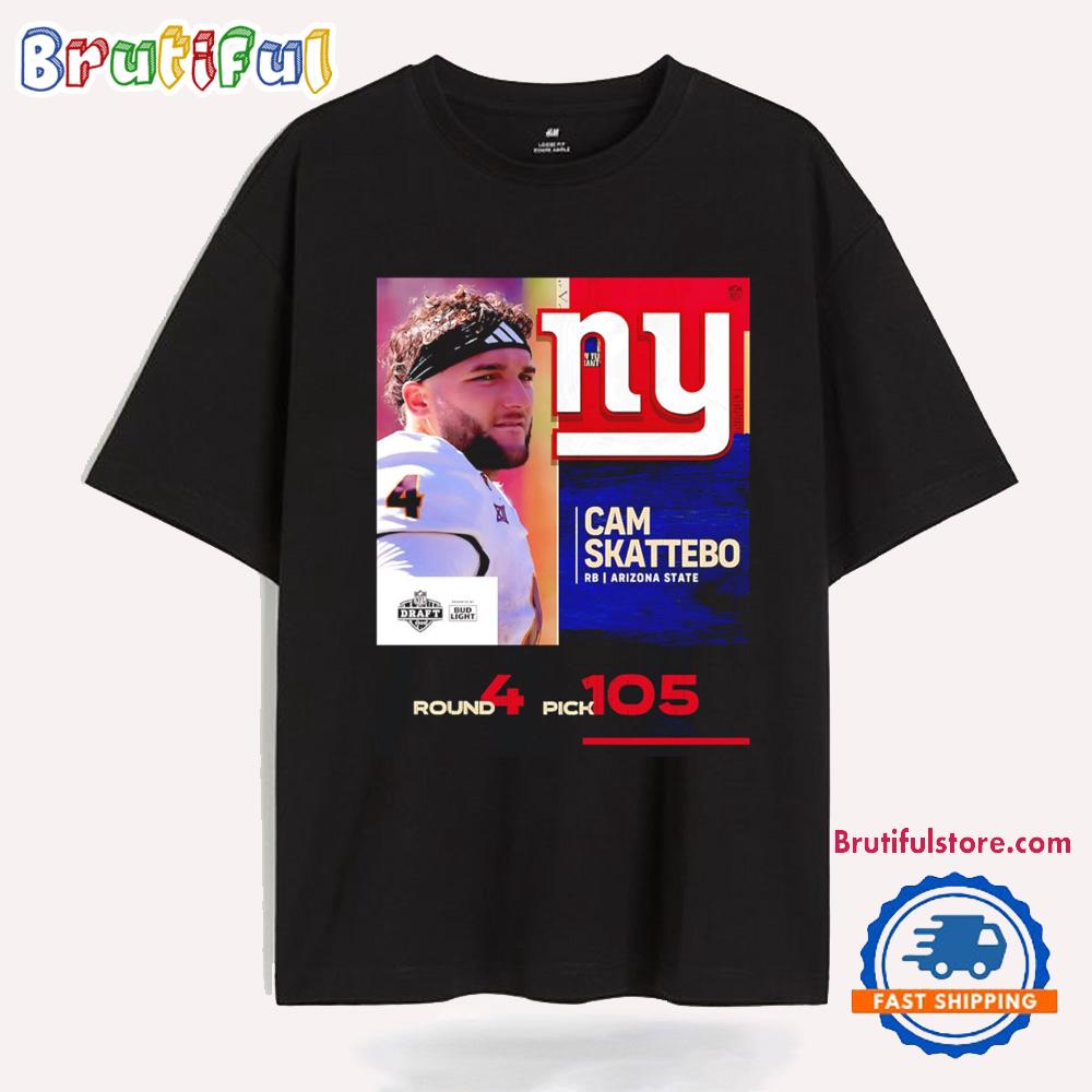 Cam Skattebo New York Giants 2025 Nfl Draft Poster T Shirt