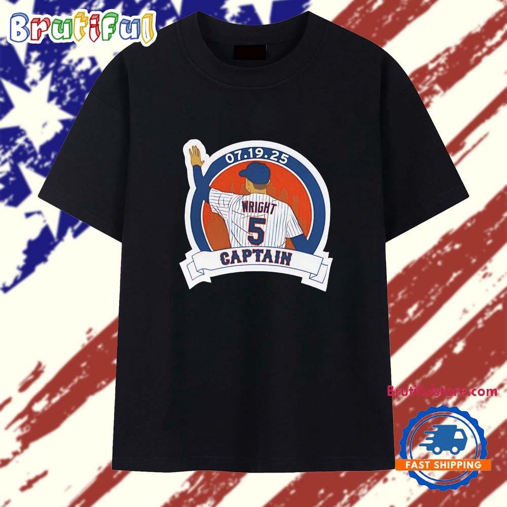 Captain David Wright 07 19 25 New York Mets Player Graphic T Shirt