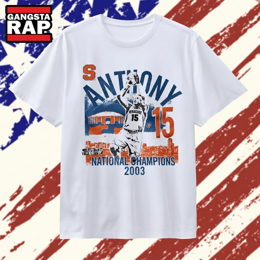 Carmelo Anthony Syracuse 15 National Champions 2003 T Shirt