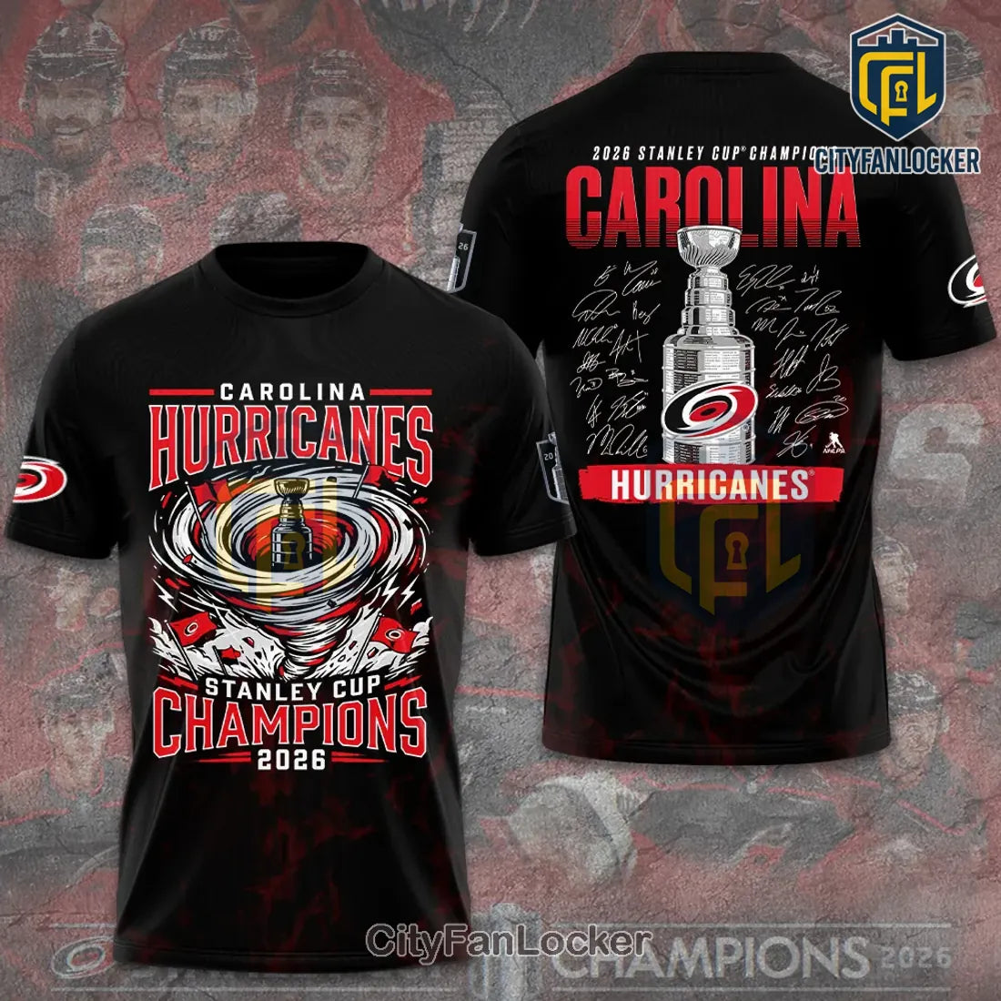 Carolina Hurricanes 2026 Stanley Cup Champions Black Pullover Hoodie