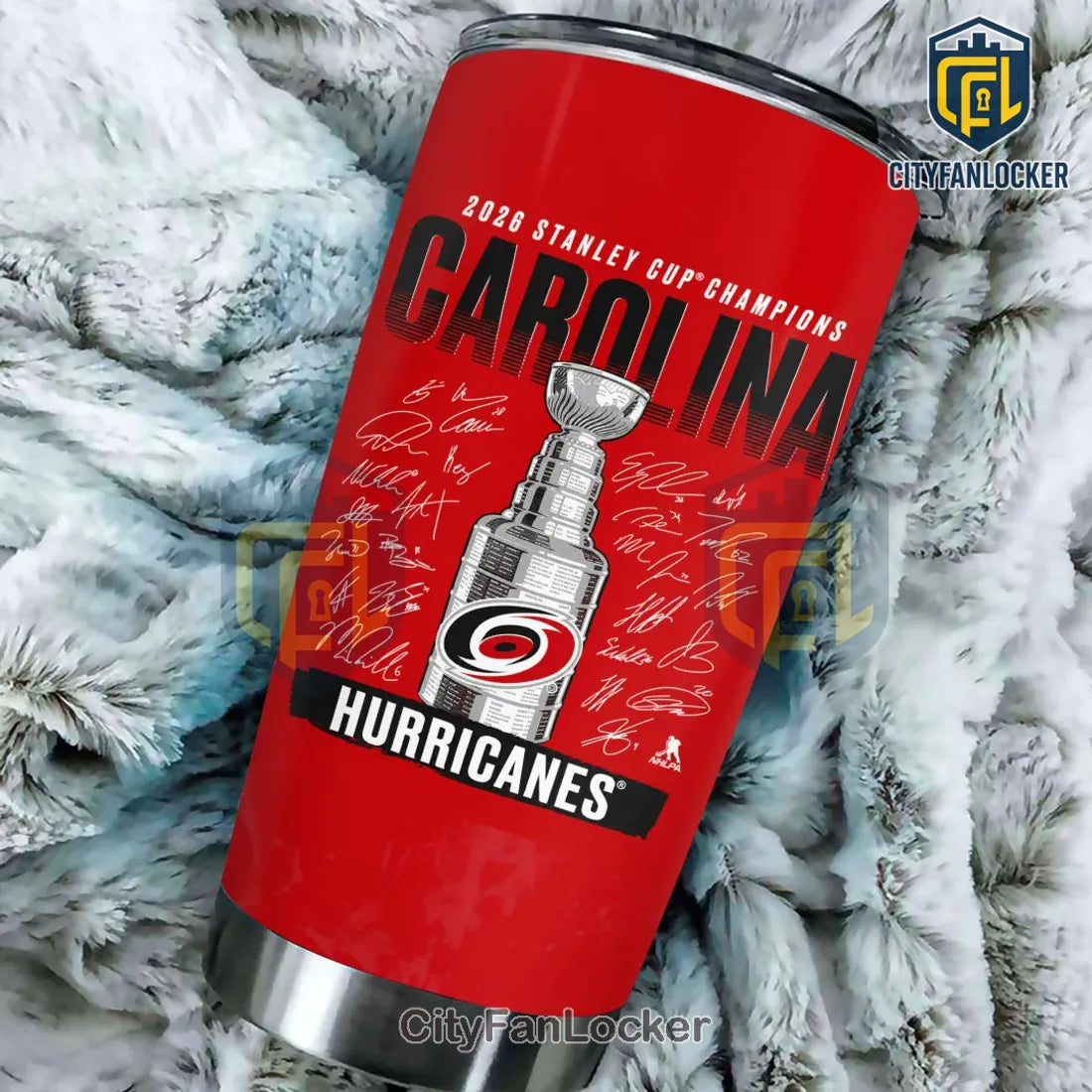 Carolina Hurricanes 2026 Stanley Cup Champions Stainless Steel Tumbler