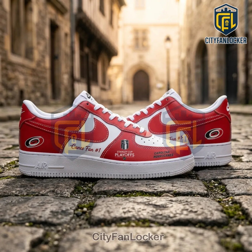 Carolina Hurricanes Stanley Cup Playoffs Custom Name Air Force 1 Sneakers