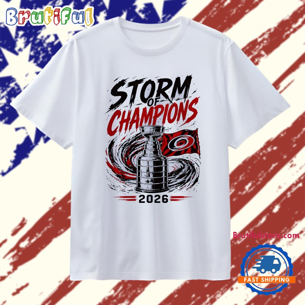 Carolina Hurricanes storm of champions trophy flag 2026 T Shirt