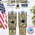 Carolina Panthers 2026 NFL Honor Veterans Camo Stanley Tumbler