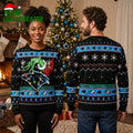 Carolina Panthers Grinch Holding Team Logo Ugly Christmas Sweater
