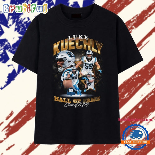 Carolina Panthers Luke Kuechly Mitchell & Ness Black Pro Football Hall of Fame Class of 2026 Collage T Shirt