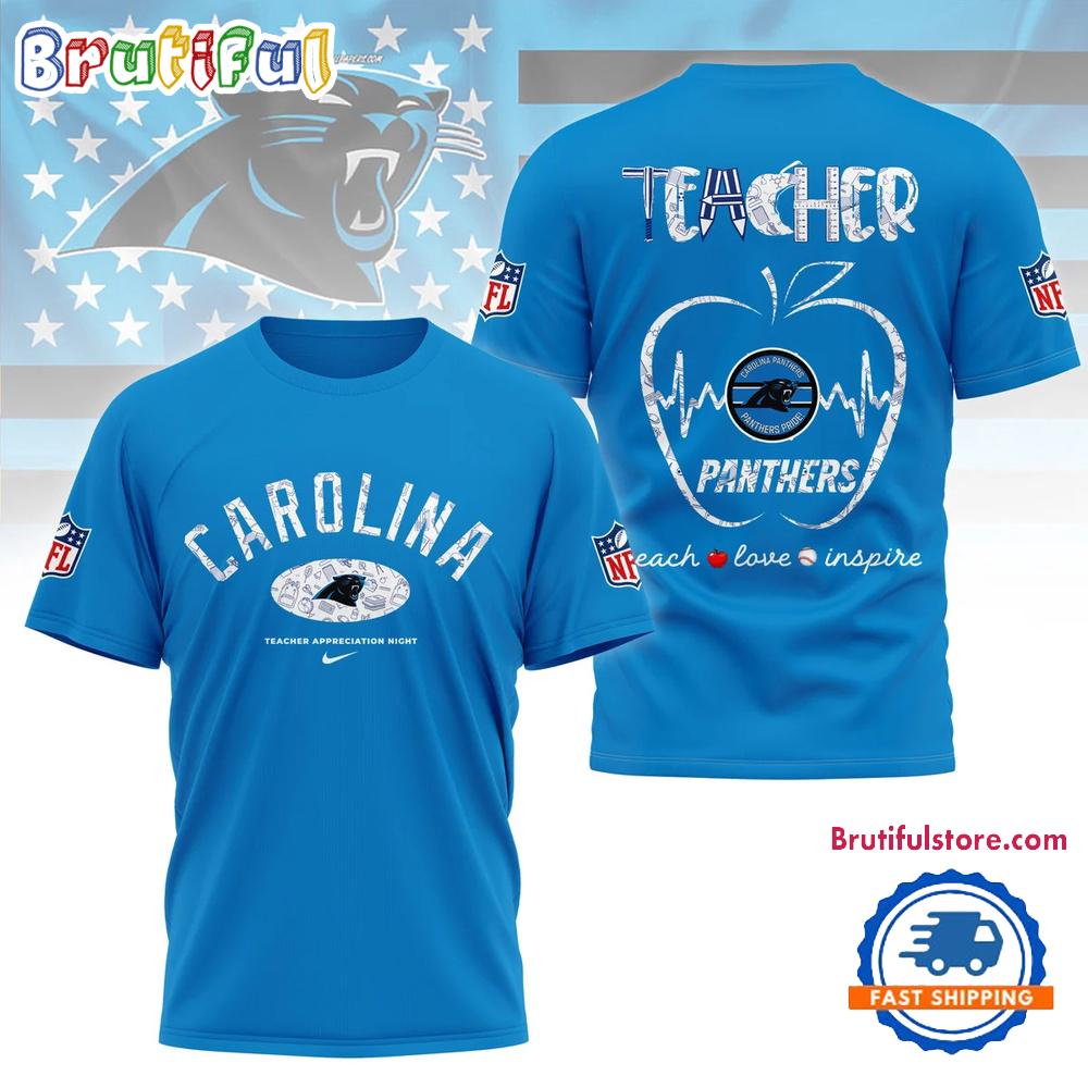 Carolina Panthers Teacher Appreciation Night 2025 3D Shirt