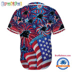Carolina Panthers USA Flag Independence Day Baseball Jersey, Sport Team 4th of July Jersey