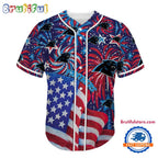 Carolina Panthers USA Flag Independence Day Baseball Jersey, Sport Team 4th of July Jersey
