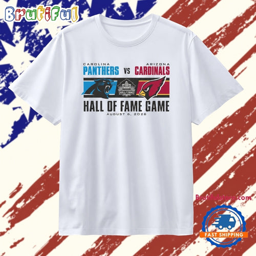 Carolina Panthers Vs Arizona Cardinals 2026 Hall of Fame Game Dueling Logo T Shirt