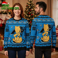 Carolina Panthers Winnie The Pooh Hug Ugly Christmas Sweater