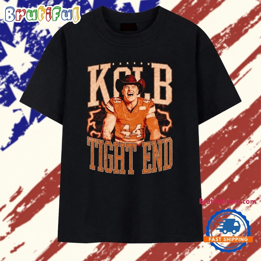 Carson Kolb 44 Tight End Distressed Football Player T Shirt