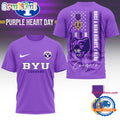 BYU Cougars NCAA National Purple Heart Day Unisex 3D Shirt