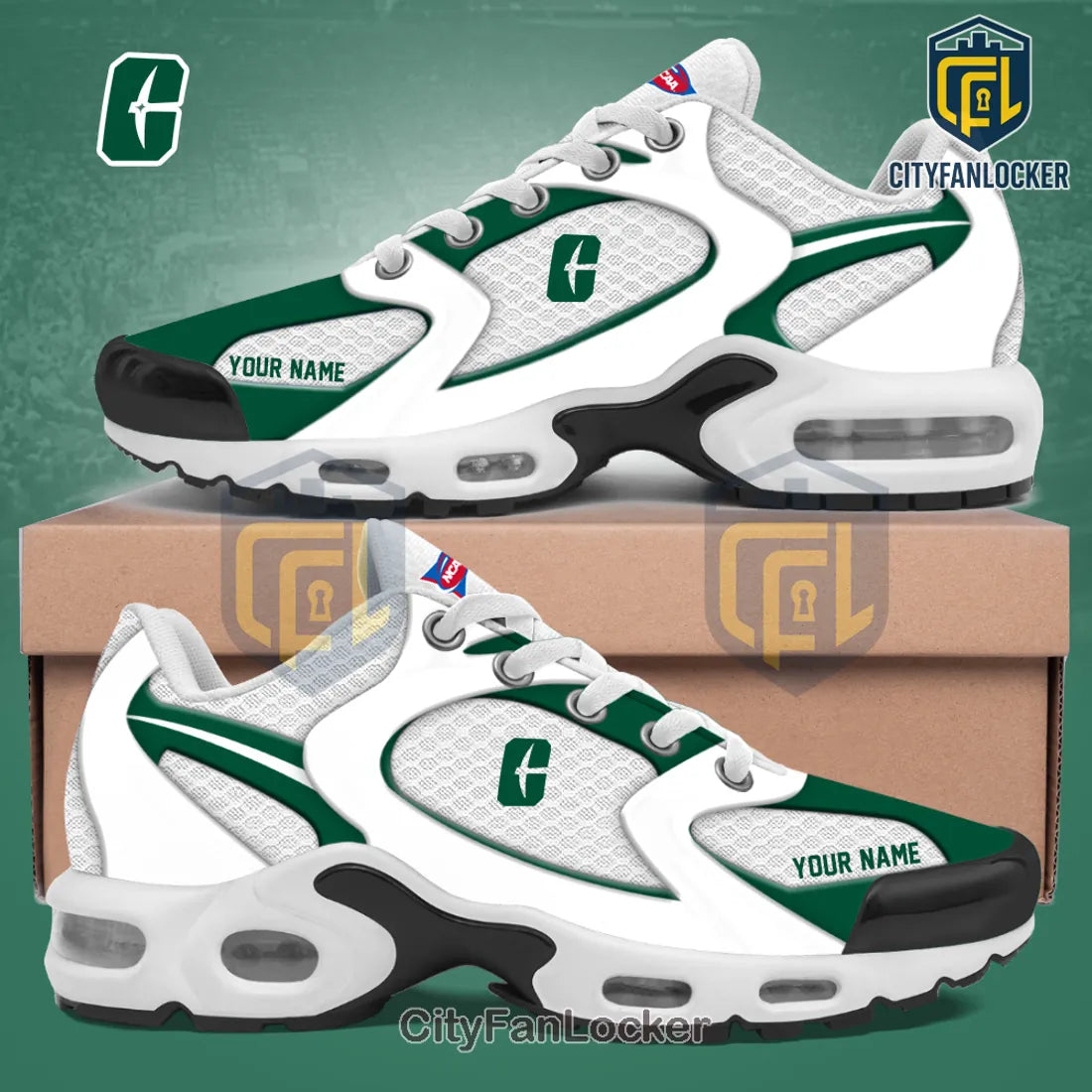 Charlotte 49ers Personalized 2026 Air Max Plus Sneakers