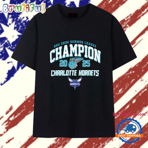 Charlotte Hornets NBA 2K26 Summer League 2025 Las Vegas Champions T Shirt