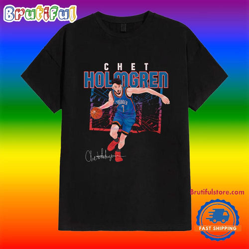 Chet Holmgren Oklahoma City Thunder Shattered Signature T Shirt