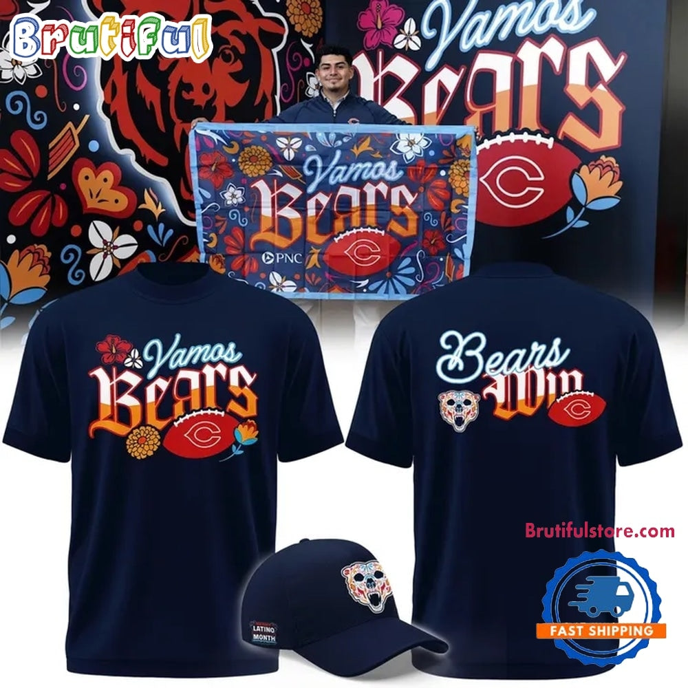 Chicago Bears 2026 Latino Heritage Month Vamos Bears 2026 Limited Edition 3D Shirt