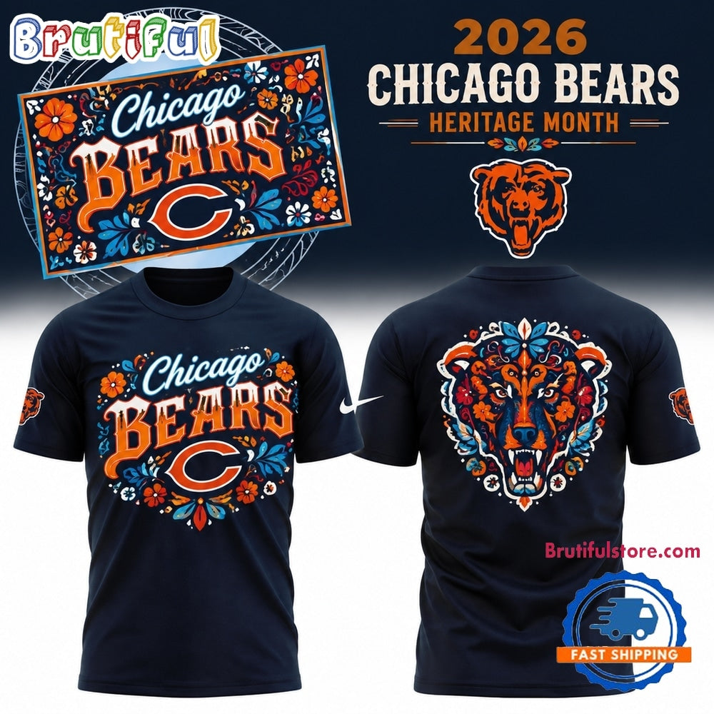 Chicago Bears 2026 Latino Heritage Month Vamos Bears T Shirt