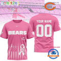 Chicago Bears 2026 NFL Breast Cancer Awareness Custom 3D Shirt